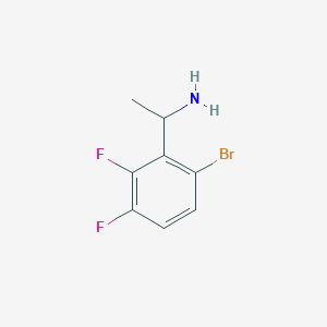 molecular formula C8H8BrF2N B13298165 1-(6-Bromo-2,3-difluorophenyl)ethanamine 