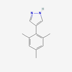 molecular formula C12H14N2 B13298194 4-(2,4,6-Trimethylphenyl)-1H-pyrazole 