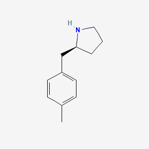 molecular formula C12H17N B13298199 (2S)-2-[(4-methylphenyl)methyl]pyrrolidine 