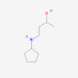 molecular formula C9H19NO B13298218 4-(Cyclopentylamino)butan-2-ol 