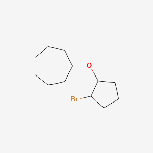 molecular formula C12H21BrO B13298260 [(2-Bromocyclopentyl)oxy]cycloheptane 
