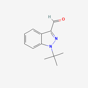 molecular formula C12H14N2O B13298297 1-tert-Butyl-1H-indazole-3-carbaldehyde 