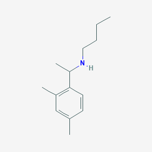 molecular formula C14H23N B13298313 Butyl[1-(2,4-dimethylphenyl)ethyl]amine 