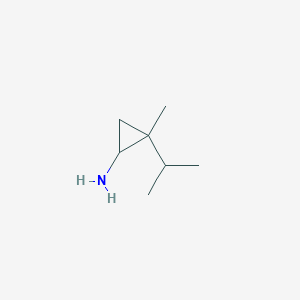 molecular formula C7H15N B13298434 2-Methyl-2-(propan-2-yl)cyclopropan-1-amine 