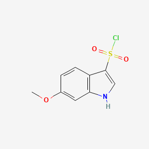 molecular formula C9H8ClNO3S B13298453 6-Methoxy-1H-indole-3-sulfonyl chloride 