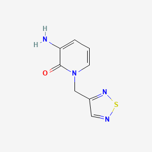 molecular formula C8H8N4OS B13298483 3-Amino-1-[(1,2,5-thiadiazol-3-yl)methyl]-1,2-dihydropyridin-2-one 