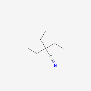molecular formula C8H15N B1329854 2,2-Diethylbutanenitrile CAS No. 34579-77-6