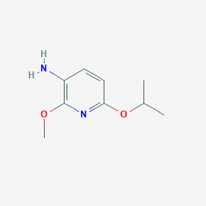 molecular formula C9H14N2O2 B13298543 6-Isopropoxy-2-methoxypyridin-3-amine 