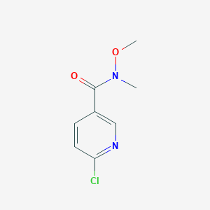 molecular formula C8H9ClN2O2 B132986 6-chloro-N-methoxy-N-methylnicotinamide CAS No. 149281-42-5