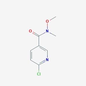 molecular formula C8H9ClN2O2 B132986 6-Chloro-N-methoxy-N-methyl-nicotinamide CAS No. 149281-42-5