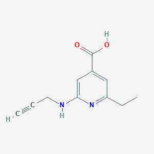 molecular formula C11H12N2O2 B13298730 2-Ethyl-6-[(prop-2-yn-1-yl)amino]pyridine-4-carboxylic acid 