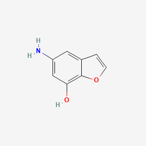 molecular formula C8H7NO2 B13298734 5-Amino-1-benzofuran-7-ol 