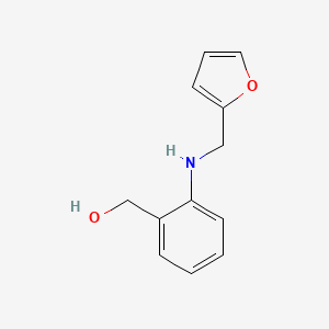 molecular formula C12H13NO2 B13298819 (2-((Furan-2-ylmethyl)amino)phenyl)methanol 