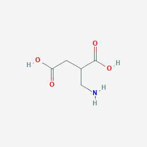 molecular formula C5H9NO4 B13298827 2-(Aminomethyl)butanedioic acid 