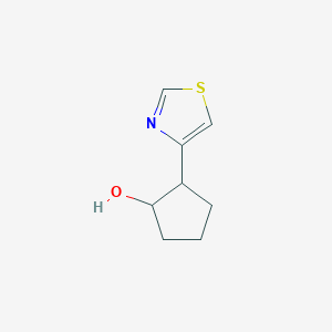 molecular formula C8H11NOS B13298953 2-(1,3-Thiazol-4-yl)cyclopentan-1-ol 