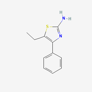 molecular formula C11H12N2S B1329898 5-Ethyl-4-phenyl-1,3-thiazol-2-amine CAS No. 34176-47-1