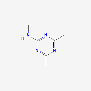 molecular formula C6H10N4 B13298988 N,4,6-Trimethyl-1,3,5-triazin-2-amine 