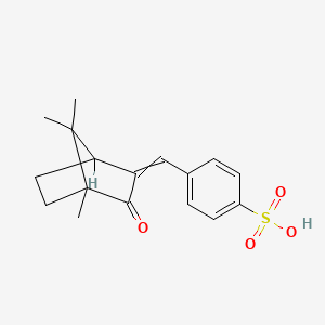 molecular formula C17H20O4S B1329900 Benzylidene camphor sulfonic acid CAS No. 56039-58-8