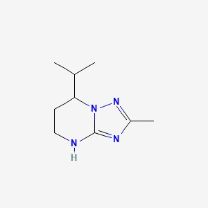 molecular formula C9H16N4 B13299033 2-Methyl-7-(propan-2-yl)-4H,5H,6H,7H-[1,2,4]triazolo[1,5-a]pyrimidine 