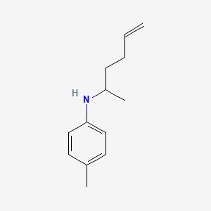 molecular formula C13H19N B13299184 N-(Hex-5-en-2-yl)-4-methylaniline 