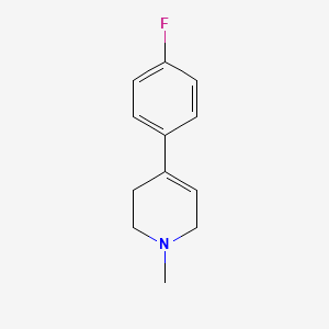 molecular formula C12H14FN B1329919 4-(4-Fluorophenyl)-1-methyl-1,2,3,6-tetrahydropyridine CAS No. 69675-10-1
