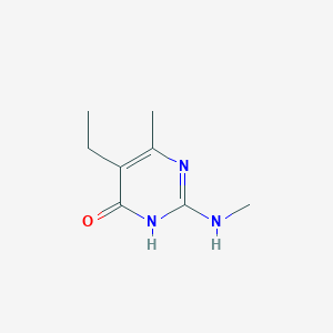 molecular formula C8H13N3O B13299318 5-Ethyl-6-methyl-2-(methylamino)-3,4-dihydropyrimidin-4-one 