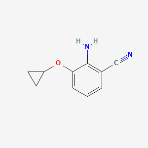 molecular formula C10H10N2O B13299322 2-Amino-3-cyclopropoxybenzonitrile 