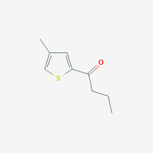 molecular formula C9H12OS B13299330 1-(4-Methylthiophen-2-yl)butan-1-one 