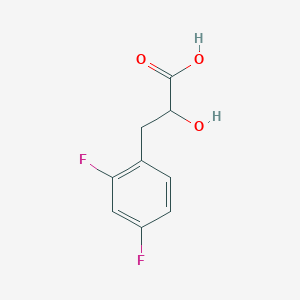 molecular formula C9H8F2O3 B13299346 3-(2,4-Difluorophenyl)-2-hydroxypropanoic acid 