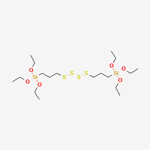 molecular formula C18H42O6S4Si2 B1329936 4,4,15,15-Tetraethoxy-3,16-dioxa-8,9,10,11-tetrathia-4,15-disilaoctadecane CAS No. 40372-72-3