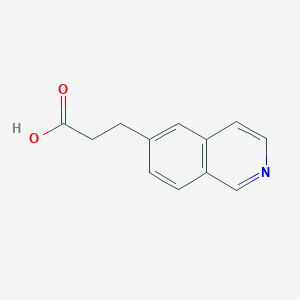 molecular formula C12H11NO2 B13299430 3-(Isoquinolin-6-yl)propanoic acid 