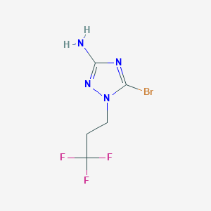 molecular formula C5H6BrF3N4 B13299493 5-bromo-1-(3,3,3-trifluoropropyl)-1H-1,2,4-triazol-3-amine 