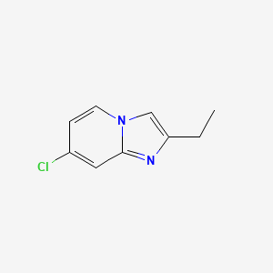 molecular formula C9H9ClN2 B13299512 7-Chloro-2-ethylimidazo[1,2-a]pyridine 
