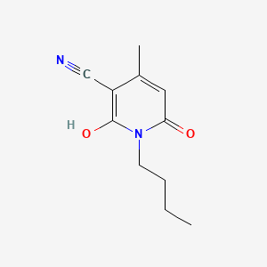 molecular formula C11H14N2O2 B1329954 3-Pyridinecarbonitrile, 1-butyl-1,2-dihydro-6-hydroxy-4-methyl-2-oxo- CAS No. 39108-47-9