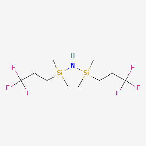 molecular formula C10H21F6NSi2 B1329955 Silanamine, N-[dimethyl(3,3,3-trifluoropropyl)silyl]-1,1-dimethyl-1-(3,3,3-trifluoropropyl)- CAS No. 39482-87-6