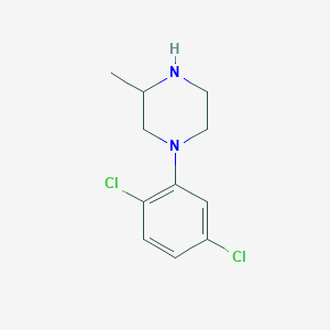 molecular formula C11H14Cl2N2 B13299596 1-(2,5-Dichlorophenyl)-3-methylpiperazine 