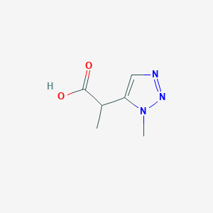 molecular formula C6H9N3O2 B13299738 2-(1-Methyl-1H-1,2,3-triazol-5-yl)propanoic acid 