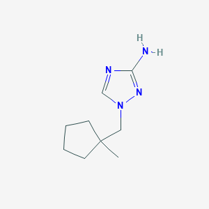 molecular formula C9H16N4 B13299750 1-[(1-Methylcyclopentyl)methyl]-1H-1,2,4-triazol-3-amine 
