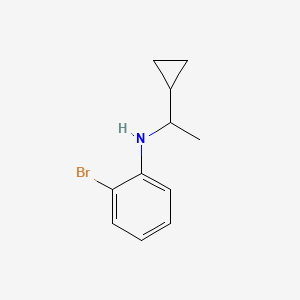 molecular formula C11H14BrN B13299862 2-bromo-N-(1-cyclopropylethyl)aniline 