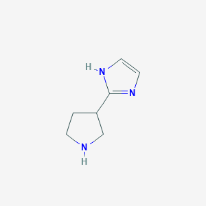 molecular formula C7H11N3 B13299875 2-(pyrrolidin-3-yl)-1H-imidazole 