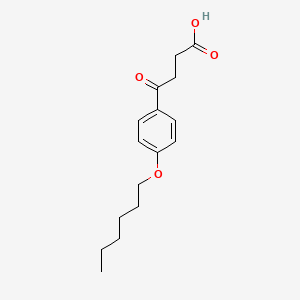 molecular formula C16H22O4 B1329989 4-[4-(Hexyloxy)phenyl]-4-oxobutanoic acid CAS No. 64779-14-2
