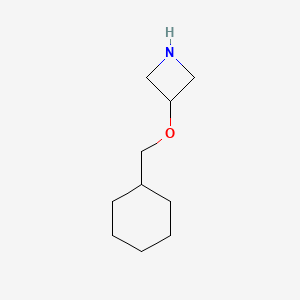 molecular formula C10H19NO B13299898 3-(Cyclohexylmethoxy)azetidine 