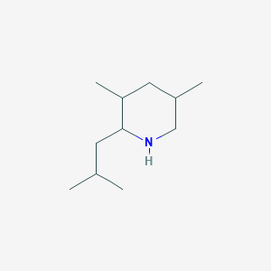 molecular formula C11H23N B13299926 3,5-Dimethyl-2-(2-methylpropyl)piperidine 
