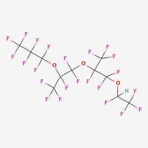 molecular formula C11HF23O3 B1329994 Propane, 1,1,1,2,3,3-hexafluoro-2-(heptafluoropropoxy)-3-(1,2,2-trifluoro-2-(1,2,2,2-tetrafluoroethoxy)-1-(trifluoromethyl)ethoxy)- CAS No. 3330-16-3