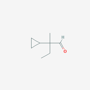 molecular formula C8H14O B13300063 2-Cyclopropyl-2-methylbutanal 