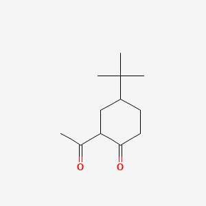 molecular formula C12H20O2 B13300074 2-Acetyl-4-tert-butylcyclohexan-1-one CAS No. 19980-50-8