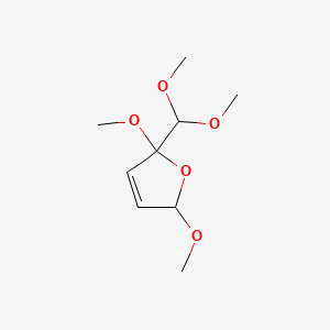 molecular formula C9H16O5 B1330011 2-(Dimethoxymethyl)-2,5-dihydro-2,5-dimethoxyfuran CAS No. 59906-91-1