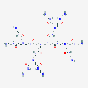 molecular formula C62H128N26O12 B133002 Starburst(R)(pamam)dendrimer,generation 1 CAS No. 142986-44-5