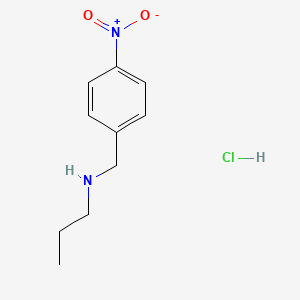 molecular formula C10H15ClN2O2 B1330020 Benzenemethanamine, 4-nitro-N-propyl-, monohydrochloride CAS No. 68133-98-2
