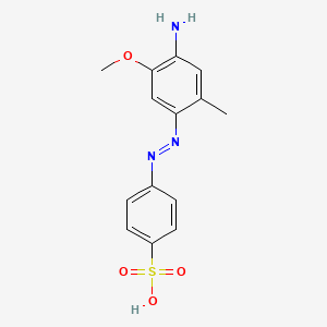 molecular formula C14H15N3O4S B1330022 4-[(4-氨基-5-甲氧基-2-甲基苯基)偶氮]苯磺酸 CAS No. 40947-69-1